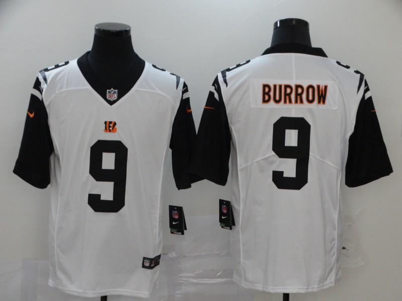 Men's Cincinnati Bengals #9 Joe Burrow White Limited Stitched NFL Jersey